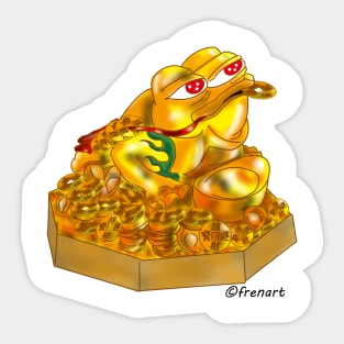 Apustaja Feng Shui Money Frog (Jin Chan) Sticker